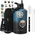 One Gallon Insulated Water Bottle with DIY Stickers, 128oz Large Sports Stainless Steel Jug, Triple Wall Vacuum Cold