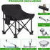 220lbs Folding Fishing Chair with Complete Accessories, Load Capacity, Portable Fishing Chair with Non-Slip Foot Pads