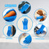 6PCS Pet Grooming Kit for Dogs, Dog Washing Gloves with High-Density Teeth, Dog Bath Brush & Silicone Heat Resistant