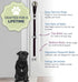 Dog Door Bells for Potty Training, Handcrafted in USA with Loud, Paw-Safe Bells, Quick & Easy Puppy Training, Black