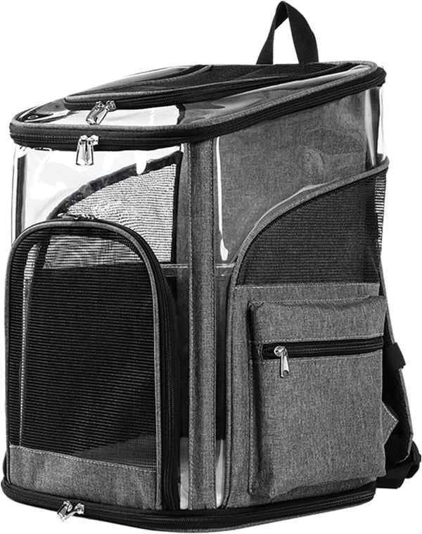 Cat Carrier Backpack for Small Medium Pets - Lightweight Portable Travel Carrier Bag for Cats & Dogs up to 26 Lbs,
