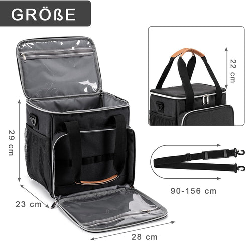 Dog Grooming Supplies Organizer Tote - Black, Perfect for Grooming Tools