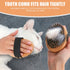 Bamboo Grooming Palm-Held Brush for Pets, Boar Bristles & Elastic Band for Dog Cat Shower and Massage