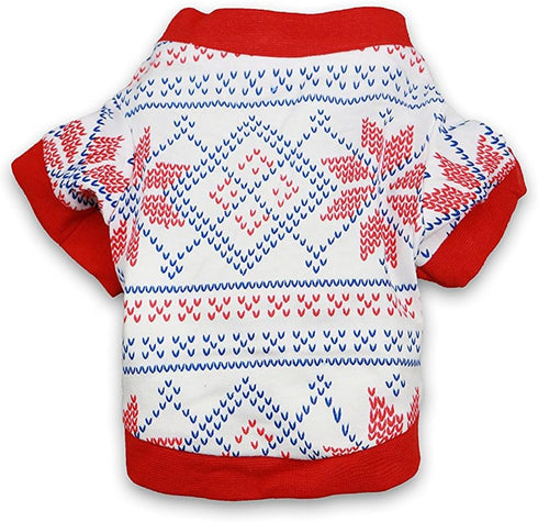 DroolingDog Small Dog Christmas Clothes, Red Xmas T Shirt for Small Dogs, Large Puppy Tee Shirts