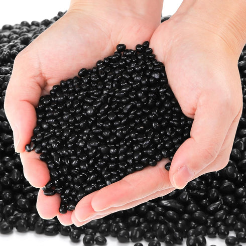 SOUJOY 3 LB Black Crystal Chip Stone, Polished Aquarium Gravel, Natural Decorative Mini Pebbles