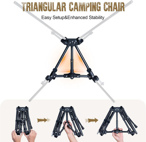 OneTigris Lightweight Tigerblade Camping Chair, Portable Folding Backpacking Hiking Chair, 330 lbs Capacity