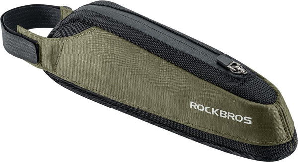ROCKBROS Bike Top Tube Bag, Frame Bag, Small Aerodynamic Triangle Bag for Triathlon and Gravel Bikes