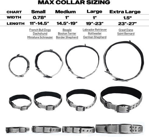 PetiFine Neoprene Padded Dog Collar, Heavy Duty Comfort Collar with Durable Metal Buckle, Reflective Adjustable for