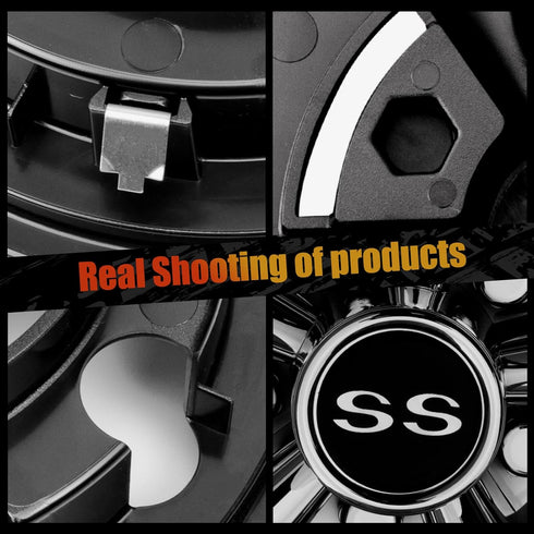 NOKINS Golf Cart SS Wheel Covers Hubcaps, 8 Inch Snap-on Installation (Set of 4), Fits EZGO Yamaha Club Car
