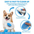 6-in-1 Bath Grooming Kit with Hair Brush, Towel & Scrubber Gloves - Slicker Brush for Shedding Dogs & Cats, Blue