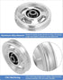 QWORK Universal Aluminium Alloy Bearing Pulley Wheel for Sports Fitness Equipment, 95mm Size, High Load Capacity 660 lbs, Garage Door Roller Systems, Gym Accessory, 2 Pieces