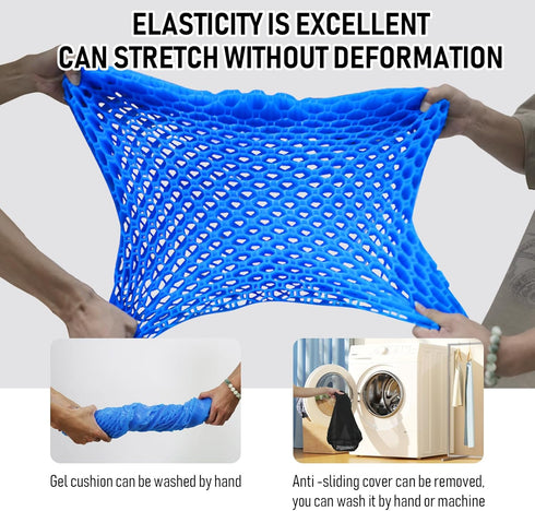 NEW-Vi Anti-Slip Kayak Seat Cushion, Double Thicken Gel Cushion for Kayaking, Pain Relief Accessories