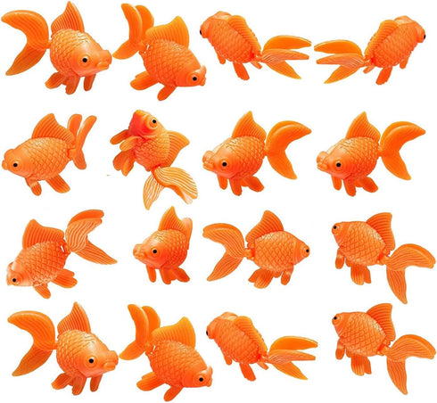 20 Pcs Artificial Orange Floating Goldfish, Fake Fish Ornament Decorations for Aquarium Fish Tank