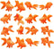 20 Pcs Artificial Orange Floating Goldfish, Fake Fish Ornament Decorations for Aquarium Fish Tank