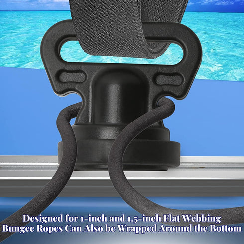 Tie Downs Track Mount for Kayak, Vertical Tie Downs for Cooler, Crate & Accessories, 4 Pack