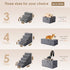 EHEYCIGA 4-Step Dog Stairs for Bed, 18”H, Non-Slip Indoor Ramp for Small Dogs and Cats, Grey