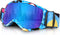 Kids Ski Goggles, OTG Anti-fog Snowboard Goggles for Boys & Girls Youth with Non-Slip Strap