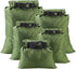 Pimoys 5 Pack Waterproof Dry Sacks, Lightweight Outdoor Bags for Rafting, Boating, Camping (1.5L to 6L)