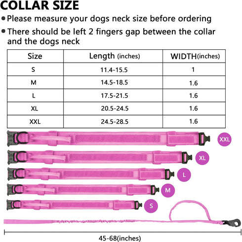 DAGANXI Tactical Dog Collar, Adjustable Military Nylon Collar with Control Handle and Heavy Metal Buckle for Dogs