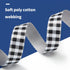 Mile High Life Lightweight Cute Puppy Dog Collar, Soft Geometric Plaid Wave Line Pattern, Black/White, Large