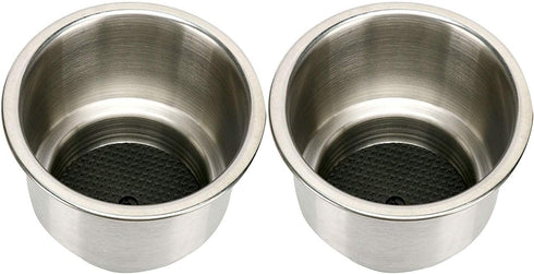 8pcs Amarine Made Stainless Drink Holder with Drain, Multi-Use Boat Cup Holders