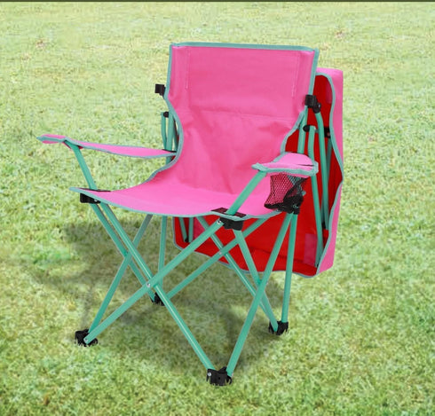 125 lb. CLMSTE Canopy Folding Chair with Safety Lock, Outdoor Chair Capacity (Pink)