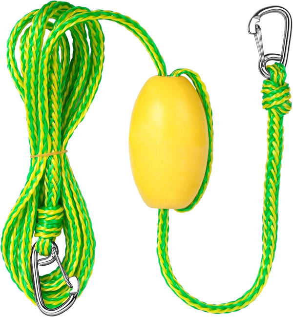 Obcursco Kayak Tow Line - 20FT Drift Sock Anchor Rope for Fishing Boat, Buoy Float Docks