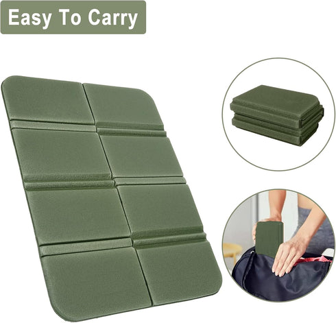 Backpacking, plplaaoo Camping Cushion Seat, Foldable Sitting Mat Waterproof XPE Foam Sitting Pad Portable Foldable