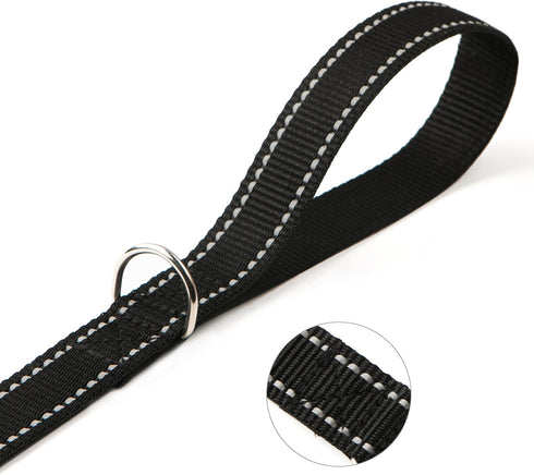 6FT Reflective Dog Leash for Large, Medium, and Small Dogs, Nylon Leash for Walking and Training, 1 inch x 6FT (Black)