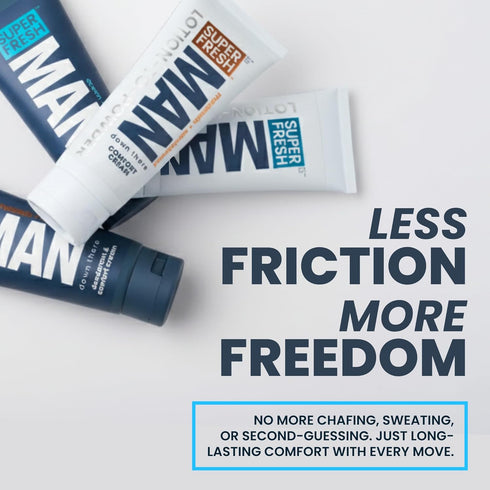 4 oz Pack Super Fresh Ball Deodorant Powder Lotion Comfort Cream for Man Parts Groin Butt and Body Hygiene Controls