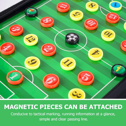 Pure Vie Magnetic Soccer Coaching Tactics Board, Portable Dry Erase Clipboard for Coaches with Markers and Eraser