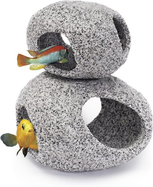 Penn-Plax Deco-Replicas Granite Aquarium Ornament & Hideaway Set, Realistic Stone for Freshwater & Saltwater