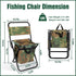 200 LBS Portable Fishing Chair, Folding Camping Chair with High Back Storage Bag Carrying Bag, Durable Oxford Cloth