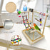 PINVNBY Bird Playground Parrot Playstand Play Gym Cockatiel Wood Bird Toys Birds Cage Accessories Playpen Ladder