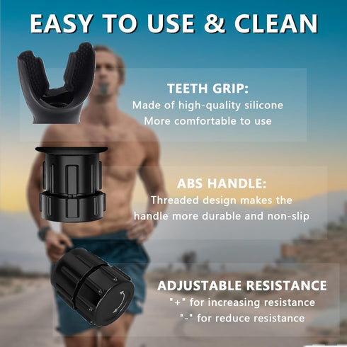 Muscle Training Exerciser Device, Fitness Trainer with Adjustable Resistance Settings for Adults