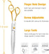JASON 7.5" 18-Teeth Chunkers Shears for Dogs Cats Grooming, Texturizing Blending Scissor, Sharp Gold Shear