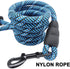 MayPaw Heavy Duty Rope Dog Leash, 3/4/5/6/7/8/10/12/15 FT Nylon Leash with Soft Padded Handle for Large Medium Dogs,