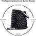 Outroad Battle Rope, 1.5" Diameter 30ft Poly Dacron Workout Training Heavy Rope for Crossfit Home Gym & Fitness