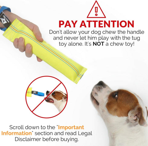 Durable Dog Bite Tug Toy 12 inches - Interactive Toys for Medium to Large Dogs - Safe Fire Hose Tug with Strong Handle