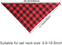 Bememo 4 Pack Christmas Dog Bandanas, Classic Buffalo Plaid Pet Bandana Scarfs for Small Medium Large Pets