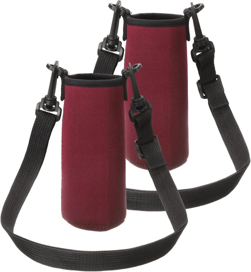 uxcell 2pcs Neoprene Water Bottle Sleeve with Strap, 12 oz Insulated Water