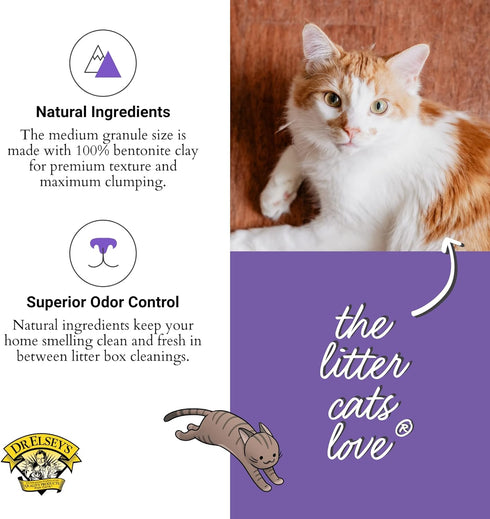 Dr. Elsey's Premium Clumping Cat Litter - Clean Tracks, Low Dust, Hard Clumping, Unscented, 40 LBS