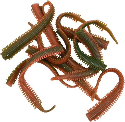 Generic 10Pcs 8Cm 6 Simulation Sand Silkworm Fishing Lures, Soft TPR Sea Earthworm Baits With Shrimp Scent, Stretchable