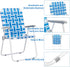 XIAOSENLIN 2-Pack Blue-2 Beach Chair Camping Chair, Sunbathing Chairs High Back Outdoor Lawn Concert Beach Folding
