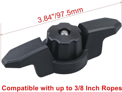 Line Cleat for Kayak Track Mount, Kayak Anchor Cleat for Rail Mount Kayak Fishing Accessories, Black, Pack of 2