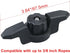 Line Cleat for Kayak Track Mount, Kayak Anchor Cleat for Rail Mount Kayak Fishing Accessories, Black, Pack of 2