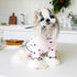 Heart Print Shirt for Small Dogs & Cats, Stretchable Ruffle Long Sleeve Outfits for Chihuahua, Schnauzer, Shih Tzu,