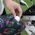 Magnetic Golf Towel for Men Women | Microfiber Towel with Waffle Texture | Strong Hold to Metal Objects (Black Rainbow