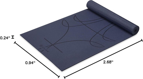 Gaiam Yoga Mat - Premium 6mm Extra Thick Non Slip Exercise & Fitness Mat for Yoga, Pilates & Floor Workouts