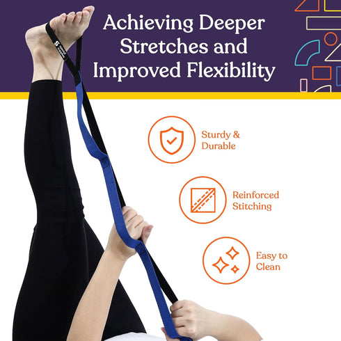 SPECIAL SUPPLIES Exercise Balance Pad, Yoga Strap & Resistance Bands for Fitness, Stretching, and Physical Therapy